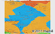 Political Panoramic Map of Changara