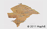 Satellite Panoramic Map of Changara, cropped outside