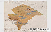 Satellite Panoramic Map of Changara, lighten