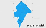 Political Simple Map of Changara, single color outside