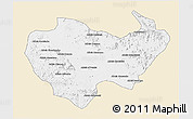 Classic Style 3D Map of Chiuta, single color outside