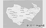 Gray 3D Map of Chiuta, single color outside
