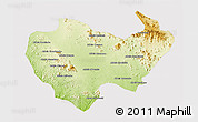 Physical 3D Map of Chiuta, cropped outside