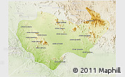 Physical 3D Map of Chiuta, lighten