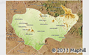Physical 3D Map of Chiuta, satellite outside