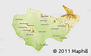 Physical 3D Map of Chiuta, single color outside