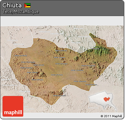 Satellite 3D Map of Chiuta, lighten
