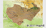 Satellite 3D Map of Chiuta, physical outside