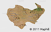 Satellite 3D Map of Chiuta, single color outside