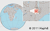 Gray Location Map of Chiuta, highlighted parent region