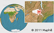 Satellite Location Map of Chiuta, highlighted parent region