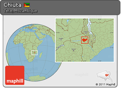 Savanna Style Location Map of Chiuta