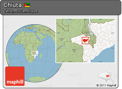 Savanna Style Location Map of Chiuta, highlighted country