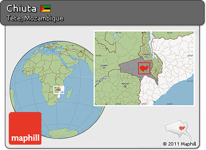 Savanna Style Location Map of Chiuta, highlighted country, highlighted parent region