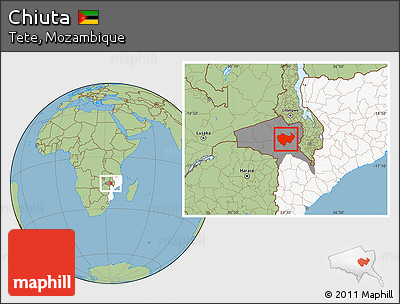 Savanna Style Location Map of Chiuta, highlighted country, highlighted parent region