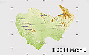 Physical Map of Chiuta, cropped outside