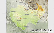 Physical Map of Chiuta, semi-desaturated