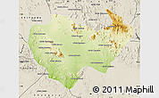 Physical Map of Chiuta, shaded relief outside