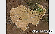 Satellite Map of Chiuta, darken