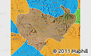 Satellite Map of Chiuta, political outside