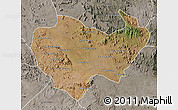 Satellite Map of Chiuta, semi-desaturated