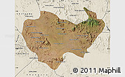 Satellite Map of Chiuta, shaded relief outside