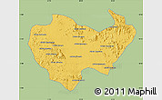 Savanna Style Map of Chiuta, single color outside