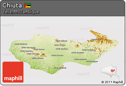 Physical Panoramic Map of Chiuta, cropped outside