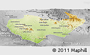 Physical Panoramic Map of Chiuta, desaturated