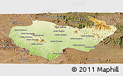 Physical Panoramic Map of Chiuta, satellite outside