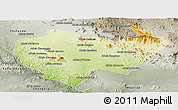 Physical Panoramic Map of Chiuta, semi-desaturated