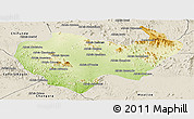 Physical Panoramic Map of Chiuta, shaded relief outside