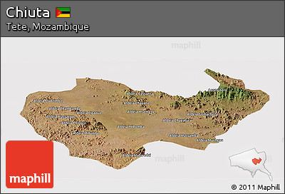 Satellite Panoramic Map of Chiuta, cropped outside