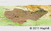 Satellite Panoramic Map of Chiuta, physical outside