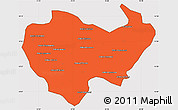 Political Simple Map of Chiuta, cropped outside