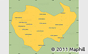 Savanna Style Simple Map of Chiuta, single color outside