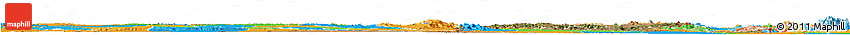 Satellite Horizon Map of Tete, political outside