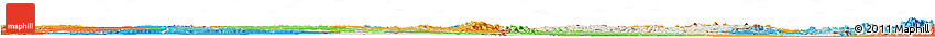 Shaded Relief Horizon Map of Tete, political shades outside