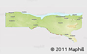 Physical 3D Map of Magoe, cropped outside