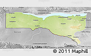 Physical 3D Map of Magoe, desaturated