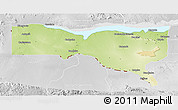 Physical 3D Map of Magoe, lighten, desaturated