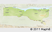Physical 3D Map of Magoe, lighten