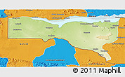 Physical 3D Map of Magoe, political outside