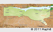 Physical 3D Map of Magoe, satellite outside