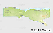 Physical 3D Map of Magoe, single color outside