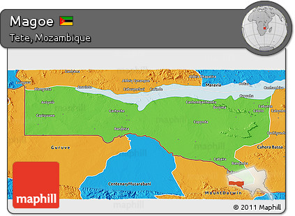 Political 3D Map of Magoe