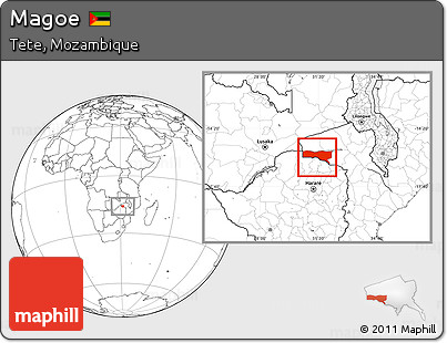 Blank Location Map of Magoe