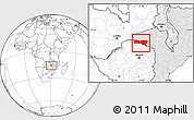 Blank Location Map of Magoe, highlighted country