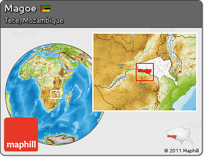 Physical Location Map of Magoe, highlighted parent region