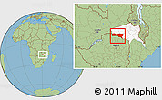 Savanna Style Location Map of Magoe, highlighted parent region